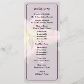 Delicate Pink Lilies Wedding Programme Programmakaart (Achterkant)