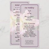Delicate Pink Lilies Wedding Programme Programmakaart (Voorkant / Achterkant)
