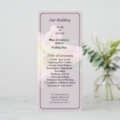 Delicate Pink Lilies Wedding Programme Programmakaart (Staand voorkant)