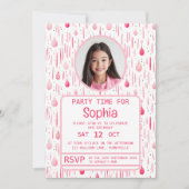 Delicate Pink Pattern Verjaardag Kaart (Voorkant)