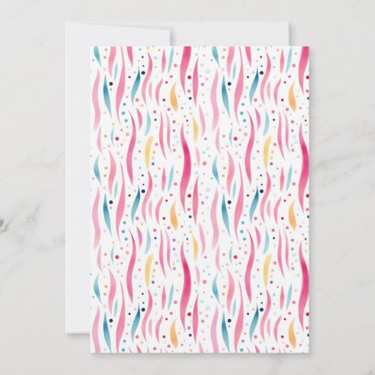 Delicate Pink Pattern Verjaardag Kaart (Achterkant)