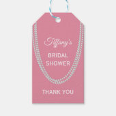 Delicate Pink Pearls-Vrijgezellenfeest Cadeaulabel (Voorkant)