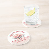 Delicate Pink Peony Moederdag Zandsteen Onderzetter (Zijkant)