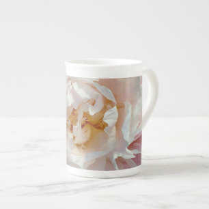 Delicate Pink Peony Waterverf Bone China Cup Porselein Kop