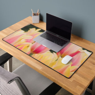 Delicate Pink Petals Desk Mat