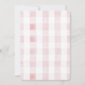 Delicate Pink Ribbon Bow Girl Baby shower Kaart (Achterkant)