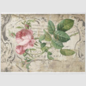Delicate Pink Rose Decoupage Tissue Paper Tissuepapier (Voorkant)