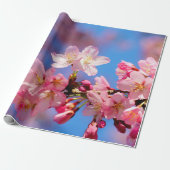 Delicate Pink Sakura Flowers Cadeaupapier (Uitgerold)