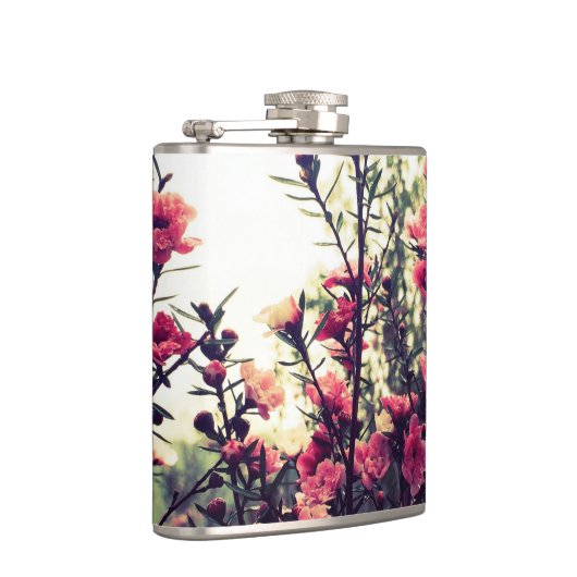 Delicate Pink Wild Flower Meadow Photo Heupfles (Rechts)