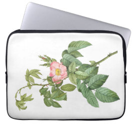 Delicate Pink Wild Roos Botanische Laptop Mouw Sleeve