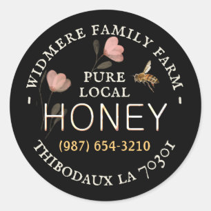 Delicate Pink Wildflower Honey hier verkocht op zw Ronde Sticker