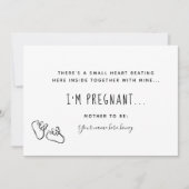 Delicate Pink Zwangerschap Announcemente Card Aankondiging (Voorkant)