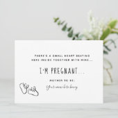 Delicate Pink Zwangerschap Announcemente Card Aankondiging (Staand voorkant)