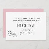 Delicate Pink Zwangerschap Announcemente Card Aankondiging (Voorkant / Achterkant)