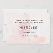 Delicate Pink Zwangerschap Announcemente Card Aankondiging (Voorkant)