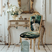 Delicate pluimen Elegante vrouw zitten, Frans Chic Tissuepapier