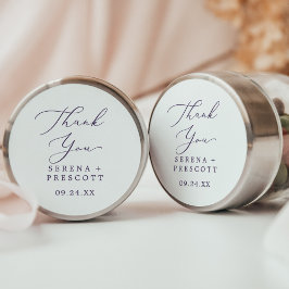 Delicate Plum Paars Dank je voor je huwelijk Ronde Sticker