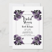 Delicate Plum Paarse Rozen Shabby Shower Kaart (Voorkant)