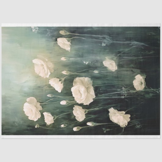 Delicate Plumes Anjers Bloemenveld Tissuepapier (Voorkant)