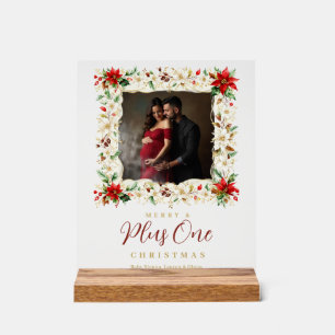 Delicate Poinsettia Baby Kerst Frame MH26 Acryl Bord