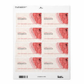 Delicate Poppy Flowers adreslabel Etiket (Full Sheet)