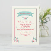 Delicate Posies Uitnodiging (Staand voorkant)