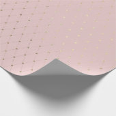 Delicate Powder Blush Diamond Cut roze Rose Gold Cadeaupapier (Hoek)