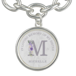 Delicate Purple Shades M In Loving Memory Dea Armband