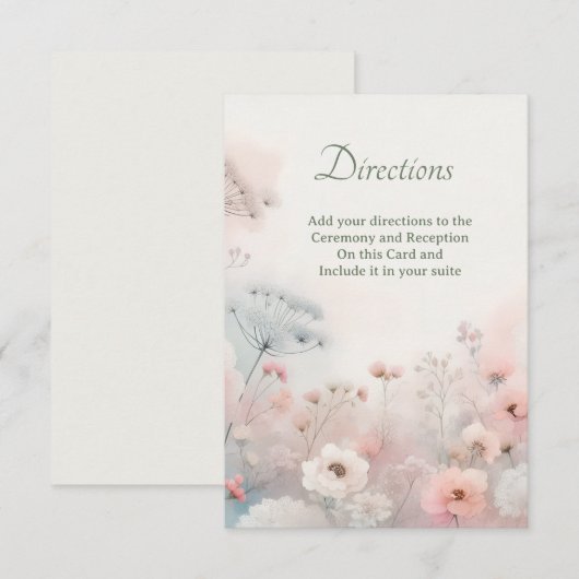 Delicate Queen Anne's Lace  Enclosure card Bedankkaart (Voorkant / Achterkant)