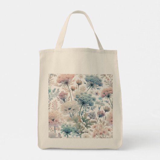 Delicate Queen Anne's Lace Floral Bridal Party  Tote Bag (Achterkant)