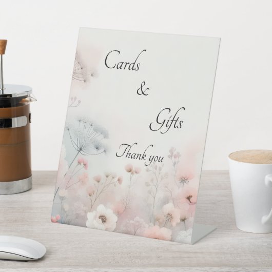 Delicate Queen Anne's Lace Floral Cards & Gifts  Reclamebord Met Voetstuk (Insitu)