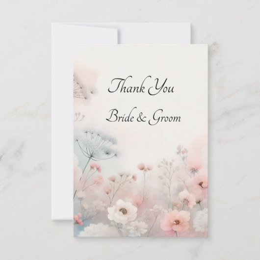 Delicate Queen Anne's Lace Photo Thank you Card Bedankkaart (Voorkant)