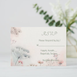 Delicate Queen Anne's Lace RSVP Kaartje