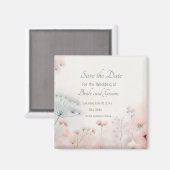 Delicate Queen Anne's Lace Save the Date Magnet (Voorkant / Achterkant)