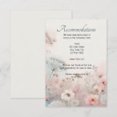 Delicate Queen Anne's Lace Wedding Accommodation  Informatiekaartje (Voorkant / Achterkant)