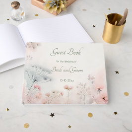 Delicate Queen Anne's Lace Wedding Guest Book Gastenboek