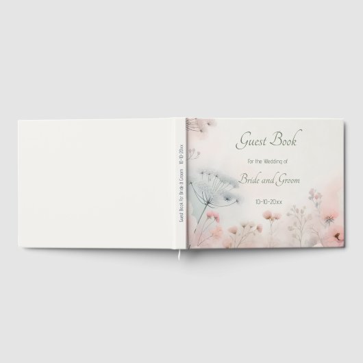Delicate Queen Anne's Lace Wedding Guest Book Gastenboek (Volledig)
