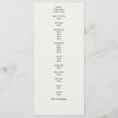 Delicate Queen Anne's Lace Wedding Programmakaart (Achterkant)