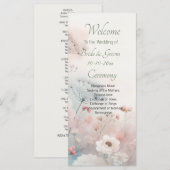 Delicate Queen Anne's Lace Wedding Programmakaart (Voorkant / Achterkant)