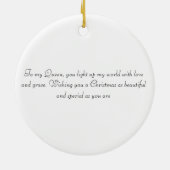 Delicate Queen in Waterverf stijl Keramisch Ornament (Achterkant)