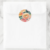 Delicate Ranunculus Flowers Waterverf Ronde Sticker (Tas)