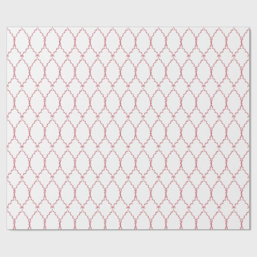 Delicate Red Geometric Pattern Giftwrap Cadeaupapier (Vlak)
