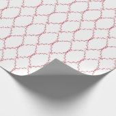 Delicate Red Geometric Pattern Giftwrap Cadeaupapier (Hoek)