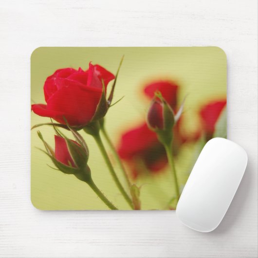 Delicate Red Rose Muismat (Met muis)