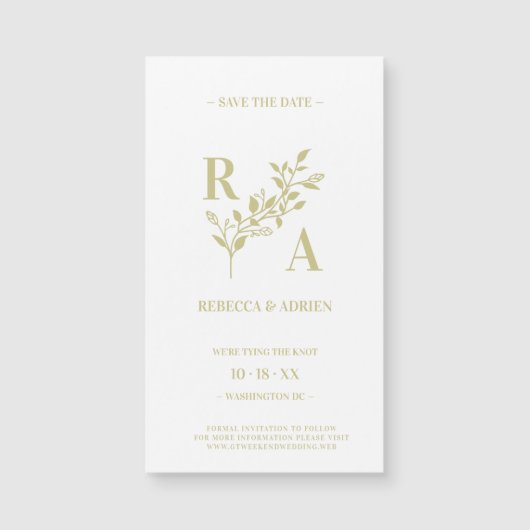 Delicate & Romantic Floral Wreath Wedding Initiale (Voorkant)