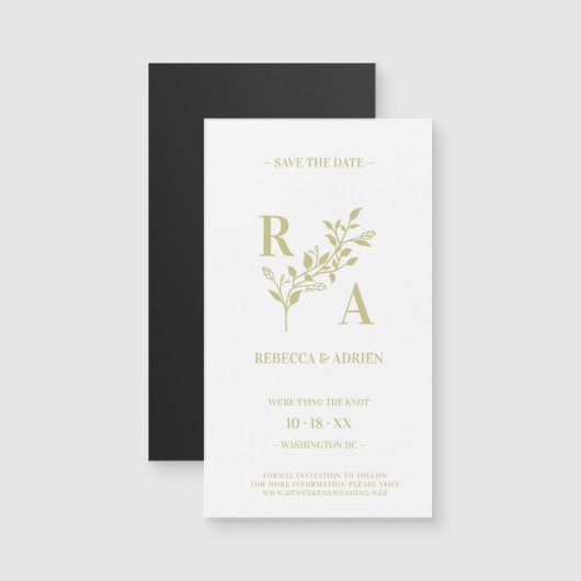 Delicate & Romantic Floral Wreath Wedding Initiale (Voorkant / Achterkant)