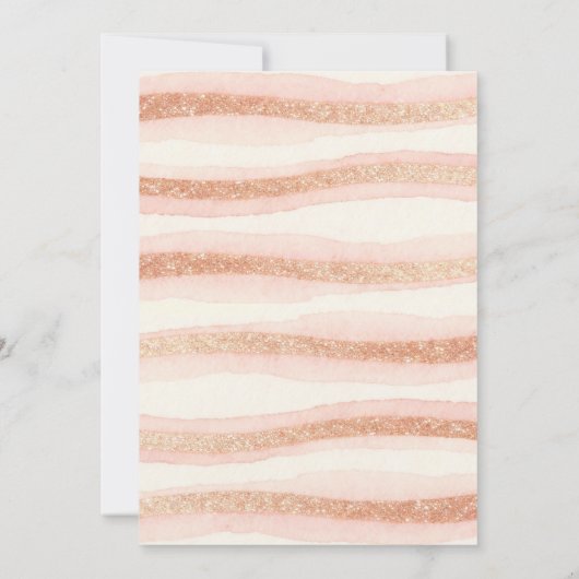 Delicate Romantic Rose Gold Glitter Baptist  Kaart (Achterkant)