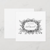 Delicate Romantische Bloemige Moderne Bruidsmeisje Kaart (Voorkant / Achterkant)
