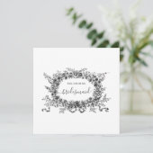 Delicate Romantische Bloemige Moderne Bruidsmeisje Kaart (Staand voorkant)