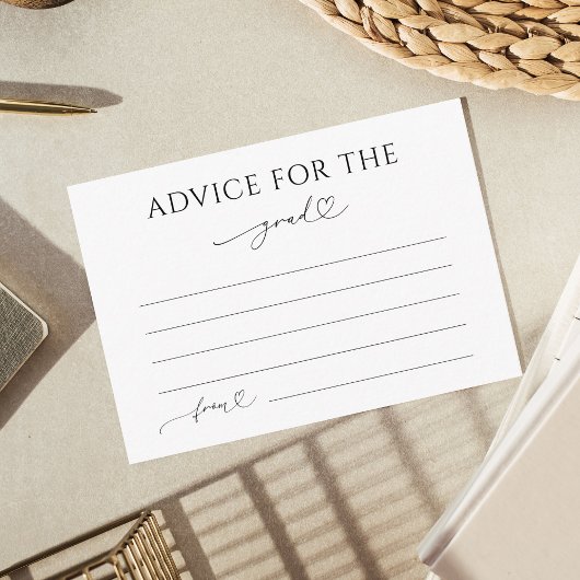 Delicate Romantische Hart Script Advies voor het A Informatiekaartje